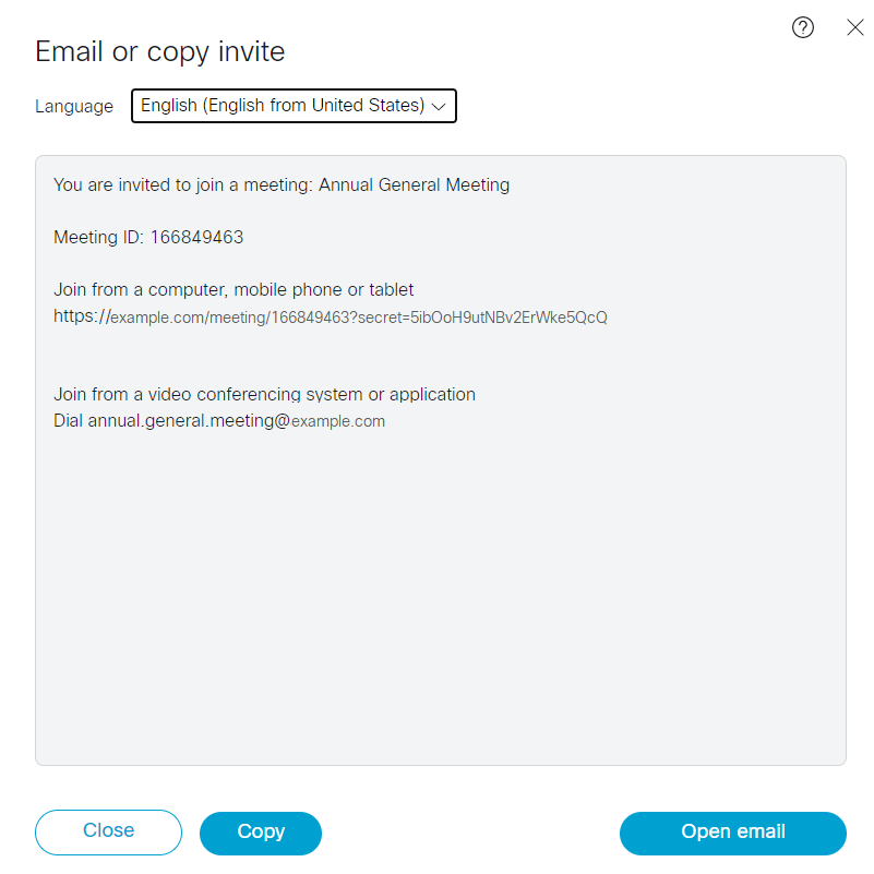 Meeting invite Meeting invite